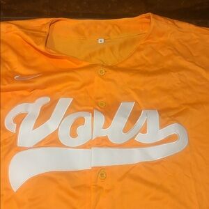 Nike Orange Baseball Jersey with White 'Vols' Script